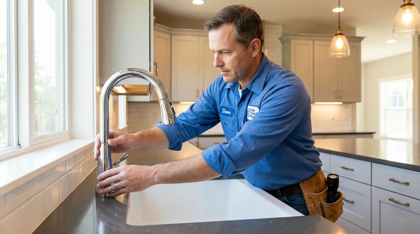 Kitchen faucet installation by Johns Plumbing LLC in Mahwah